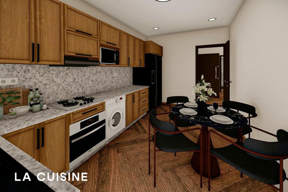 Cuisine d’un appartement du Groupe BOUHADIBA